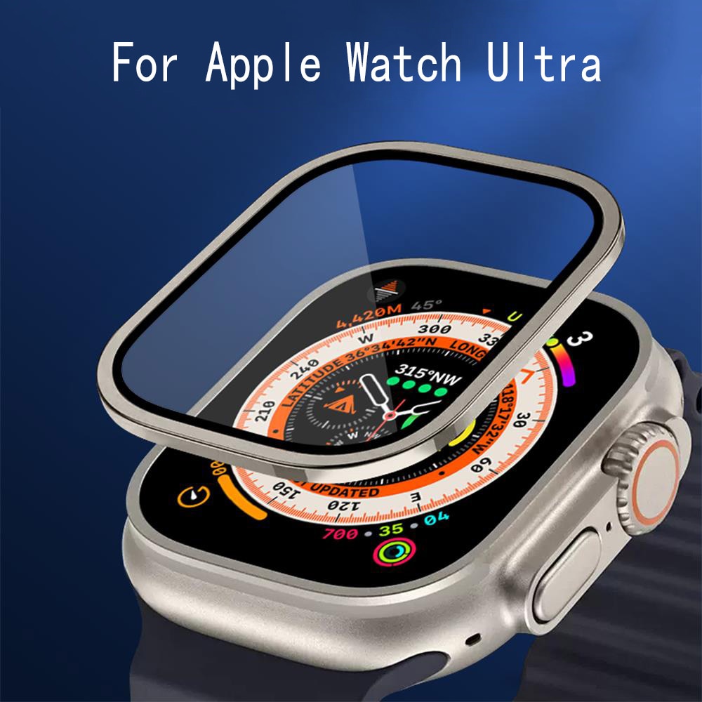 Protector de pantalla de parachoques metálico para Apple Watch Ultra 