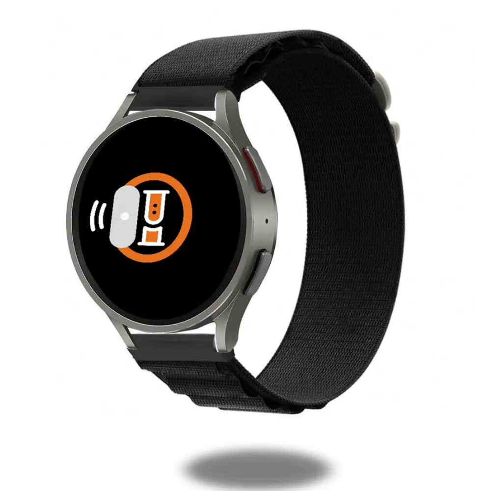Alpine Loop band for Samsung Galaxy Watch, perfect for athletes and fitness enthusiasts, showcasing durability and style.