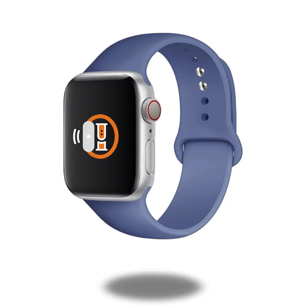 Sports silicon band for smartwatches, lightweight, waterproof, skin-friendly, providing comfort for athletes.