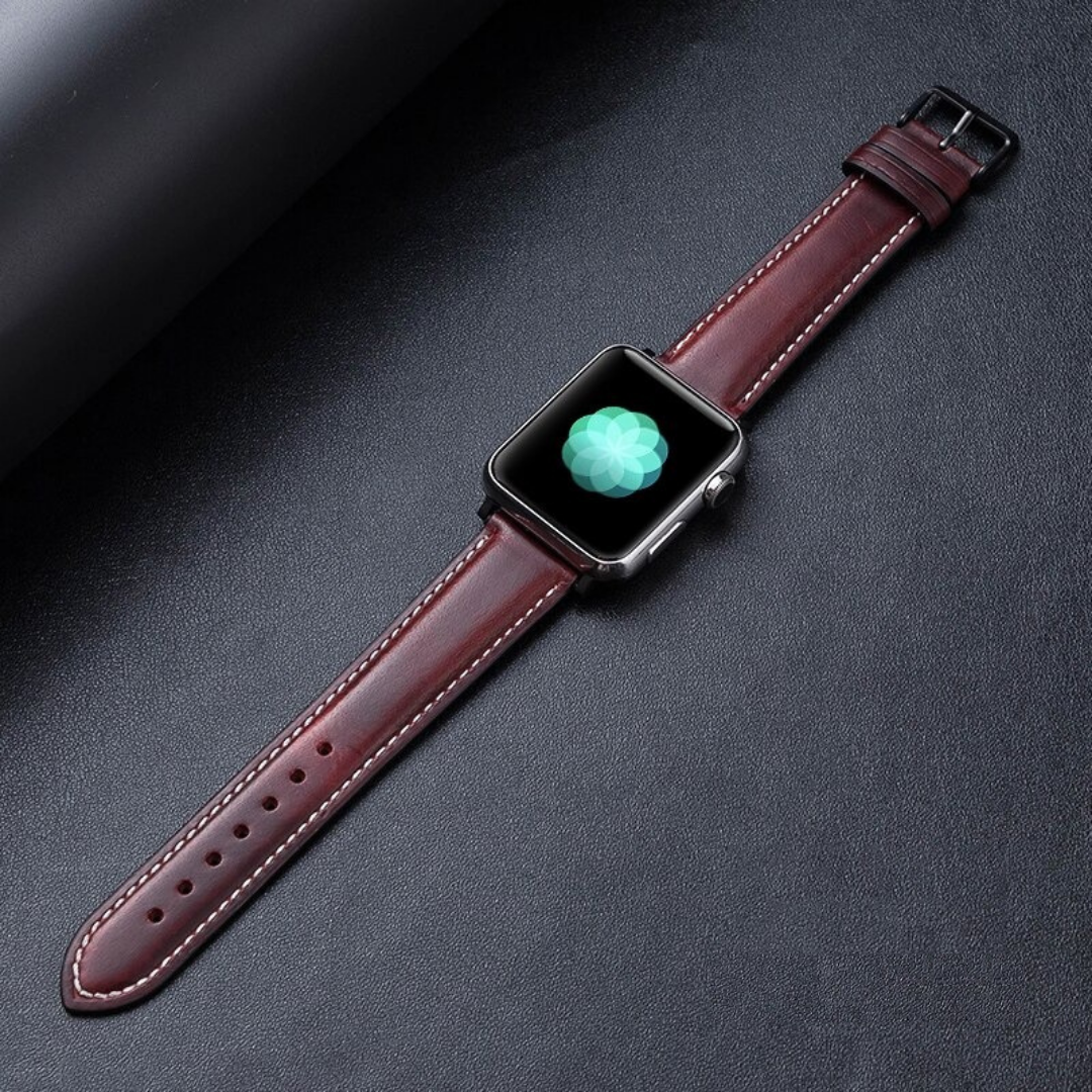 Oil Waxed Genuine Leather Apple Watch Band